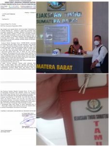 LSM-BIDIK RI Kunjungi Kejati Sumbar, Terkait Proyek Patok Rel Kereta Api di Duga Memakai Besi Bekas