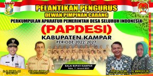 Kades Said Aidil Usman SE Resmi Dilantik Jadi Ketua DPC PAPDESI Kampar Periode 2022- 2027