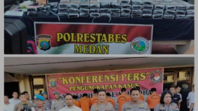 Polrestabes Medan Amankan 70 Tersangka  Narkoba Sepanjang September 2023