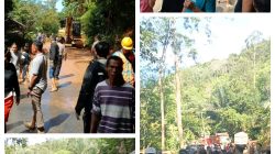 Polda Sumut, TNI, BPBD dan Masyarakat Berhasil Evakuasi Material Longsor Tutupi Jalan Lintas Tarutung-Sibolga