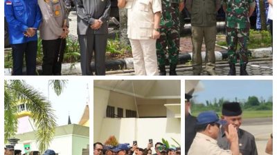 Pangdam I/BB Dampingi Menhan Prabowo Subianto Serahkan Bantuan Korban Bencana Sumbar